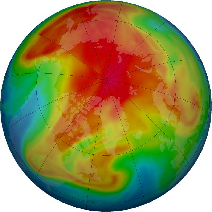 Arctic ozone map for 11 February 2006